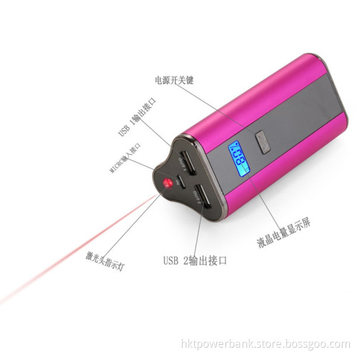 LCD Display and LED Red Laser Light Mobile Power Bank/Mobile Power Bank